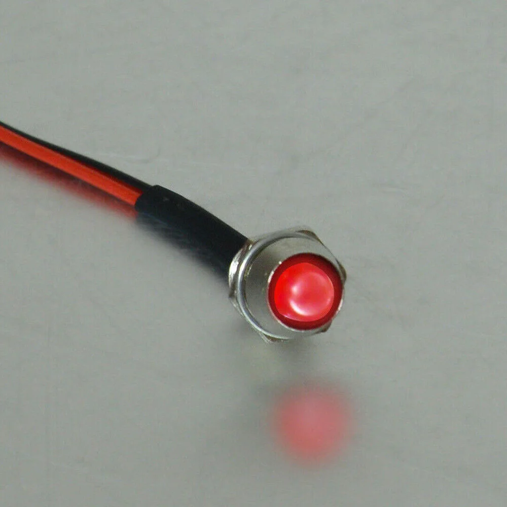

10pcs 8mm 12V LED Indicator Lights Pilot Dash Lamp Bulb For Car Truck Boat LED Indicator Lights