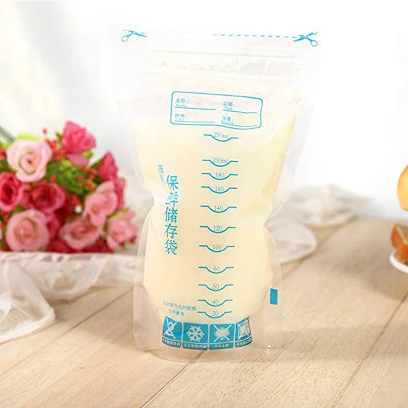

30 Pieces 250ml Milk Freezer Bag Mother Milk Baby Food Storage Breast Milk Storage Bag Baby Safe Feeding Bag