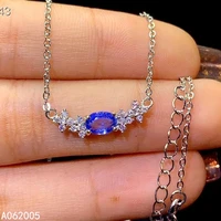 kjjeaxcmy fine jewelry 925 sterling silver inlaid natural sapphire female miss woman new pendant necklace exquisite support test