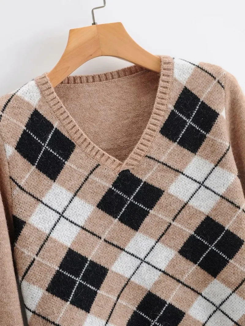 Винтажные женские свитера размера плюс вязаные теплые мягкие пуловеры