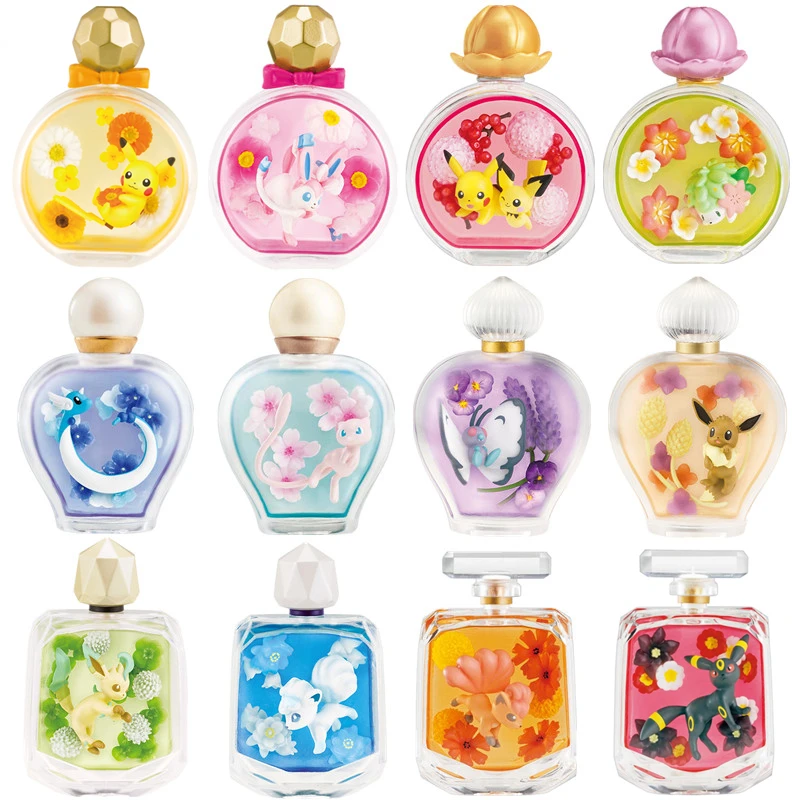 

Аниме игрушка Покемон, глухая коробка Пикачу Иви, семейный глухая коробка, в форме флакона духов Vulpix, кавайная Декоративная фигурка, подарок для друзей