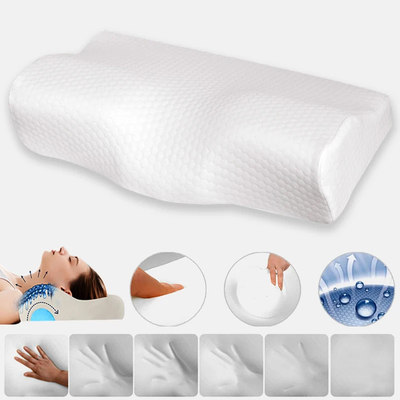 

Memory Foam Bedding Pillow Neck Protection Slow Rebound Contoured Orthopedic Memory Foam Pillow Orthopedic Latex Cervical Pillow