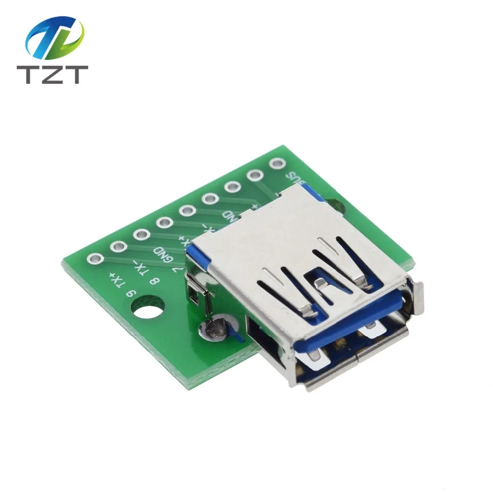 TZT MINI MICRO USB Для DIP адаптера/USB разъем 2,54 мм 5pin Женский Разъем b Тип USB2.0 Женский PCB конвертер USB-01