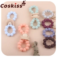 coskiss wooden rattles for kids montessori baby toys educational toys bed bell wood ring sensory baby gym toy chew teether