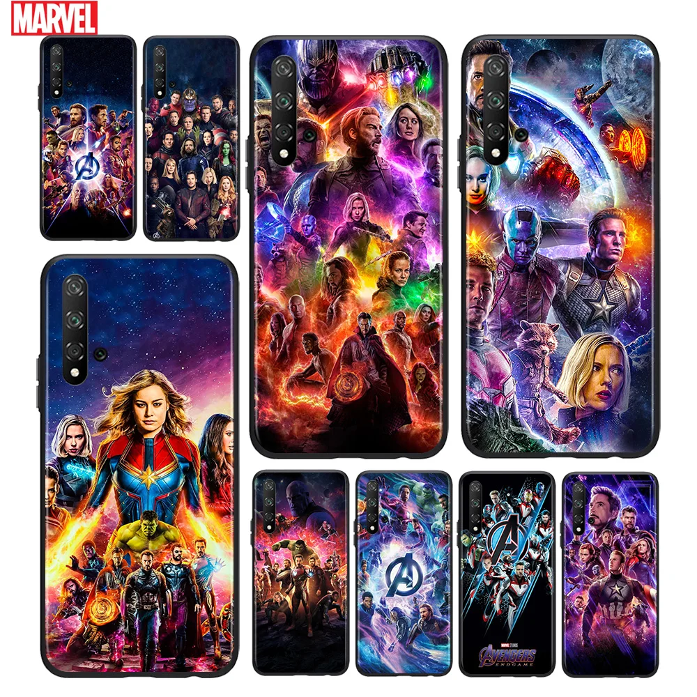 

Marvel The Avengers For Huawei Honor 10 20 30 10i 20i 30i 10X V20 V30 20S 30S 30i X10 Pro Lite Black Silicone Soft Phone Case