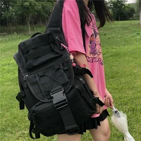 schoolbag gothic mochila feminina canvas travel backpack bags for teenagers boys anime women bagpack techwear sac a dos rugzak