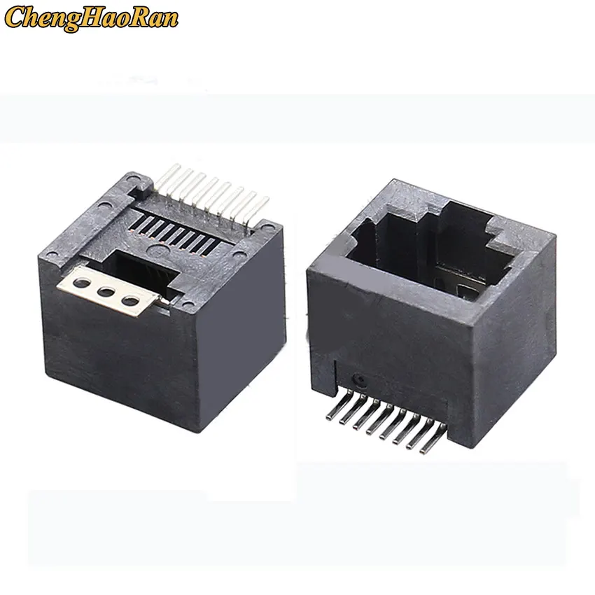 ChengHaoRan 2 шт. RJ45 сети муфтовый стыковочный переводник сетевой порт Разъем Вертикальный SMT-52E-8P8C Температура сопротивления