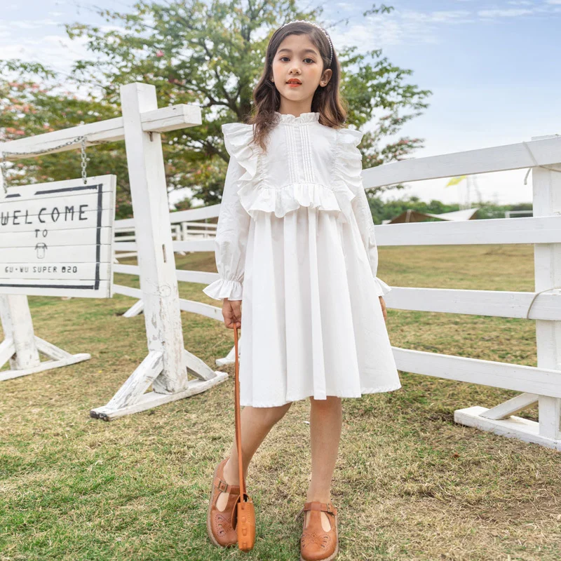 

6-16 years old 2021 new women's wear children's wear children's wear spring and autumn slotted wear (no transparent) #6016