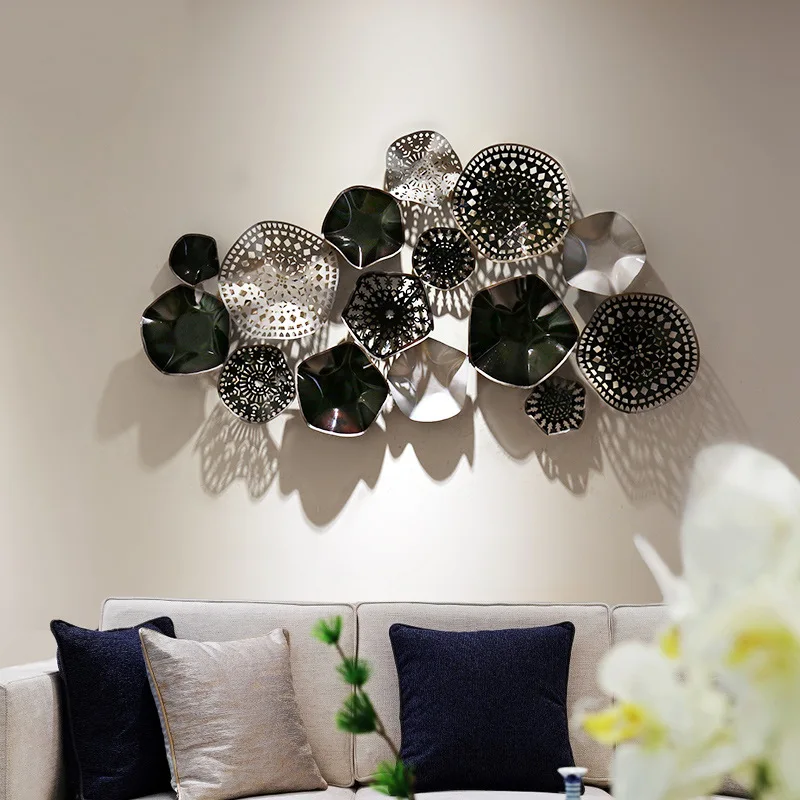 Железные европейские креативные настенные украшения для гостиной стерео