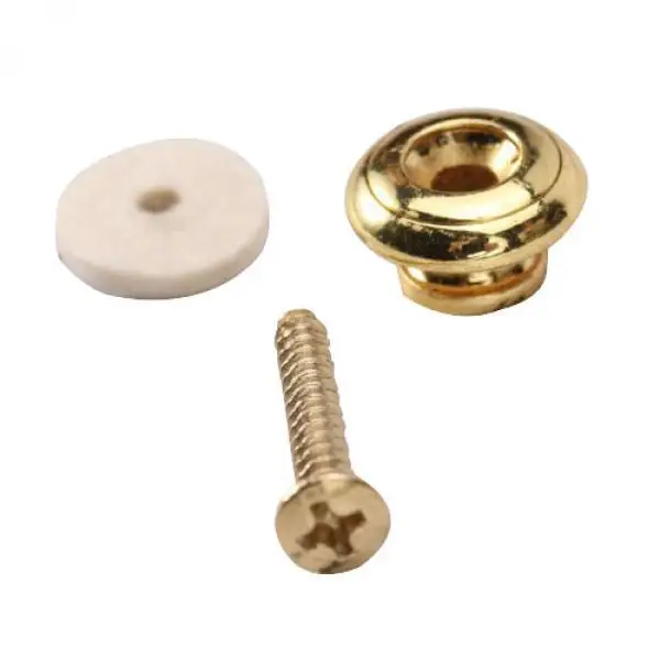 

2Pcs Mushrooms Head Guitar Strap Buttons Strap Locks Gold Guitar Parts
