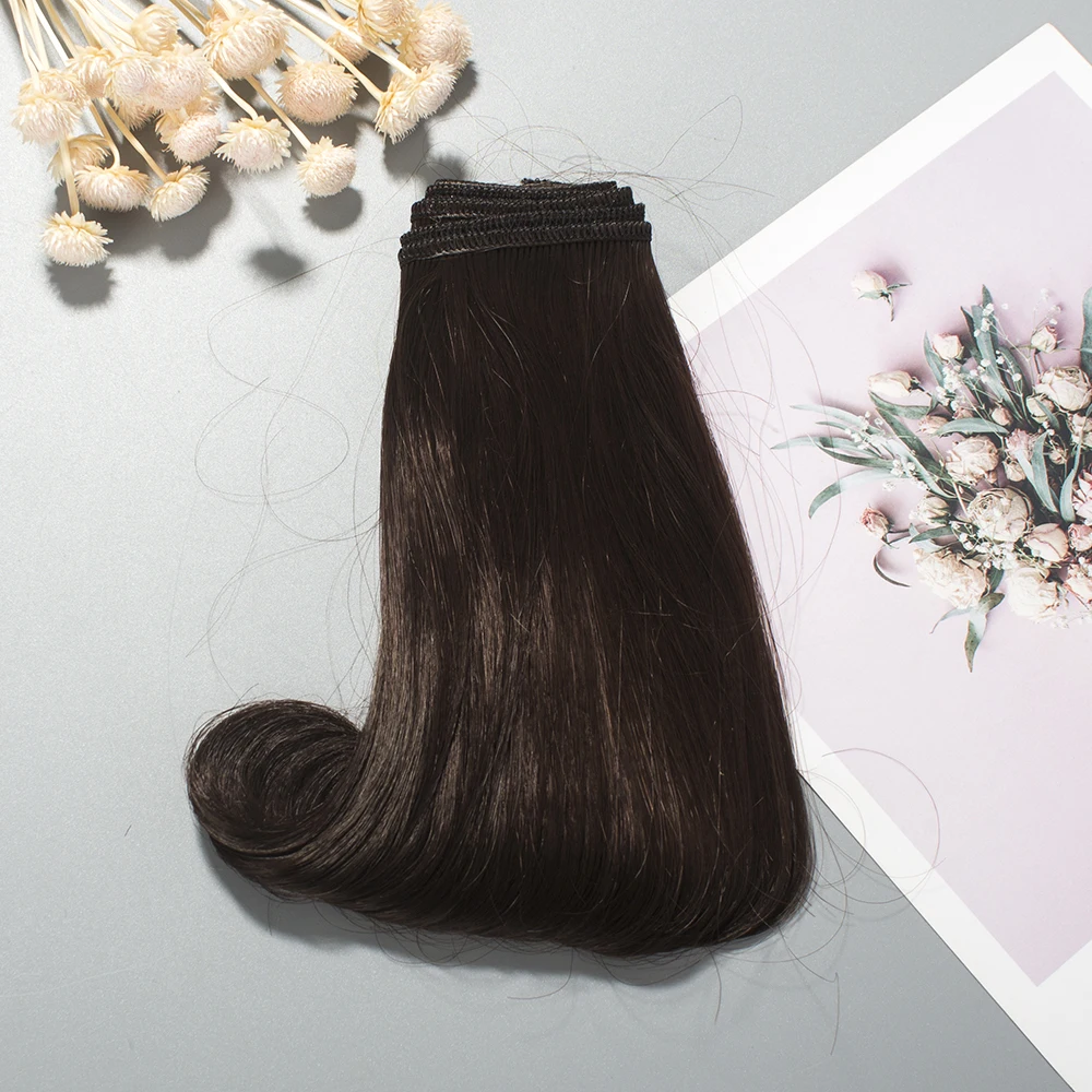 Волосы для наращивания из мягкого волокна 15 см искусственные волосы оранжевого