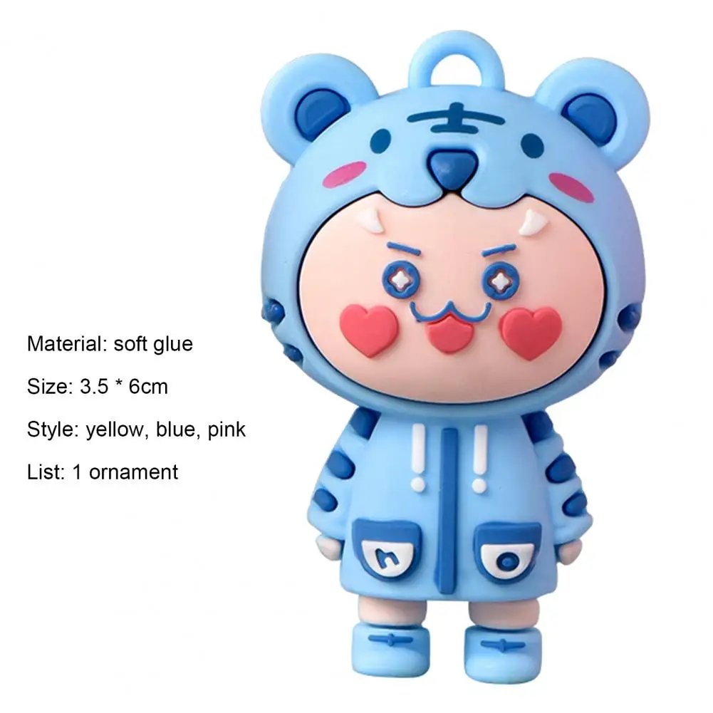 Подвеска для сумки в форме тигра забавное выражение подвесной дизайн с гладкой