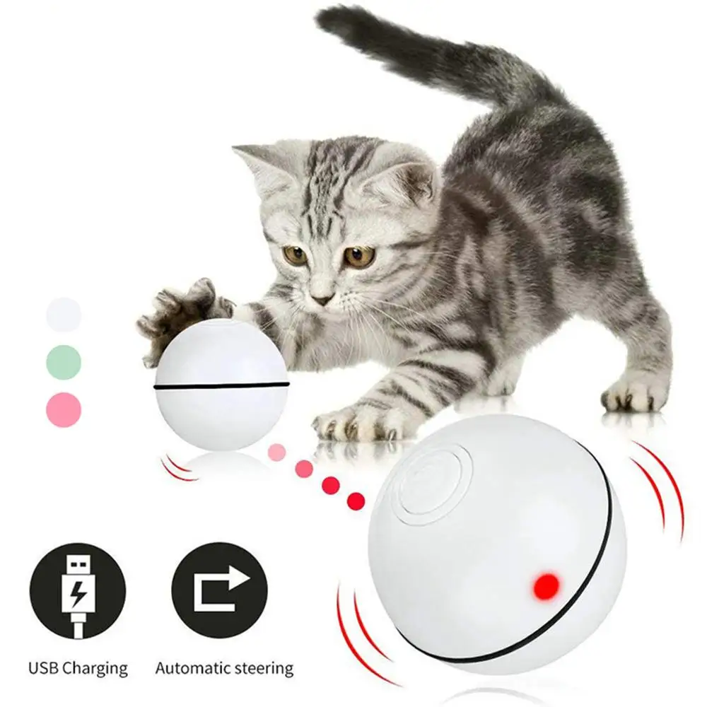 Смарт интерактивная игрушка для кошек USB Перезаряжаемые светодиодный светильник
