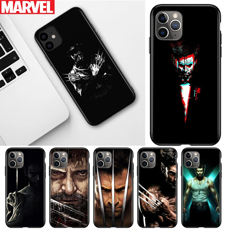 

Marvel Avengers Super Hero Wolverine For Apple iPhone 12 11 Pro Max mini XS Max XR X 8 7 6 6S Plus 5S SE 2020 Black Phone Case
