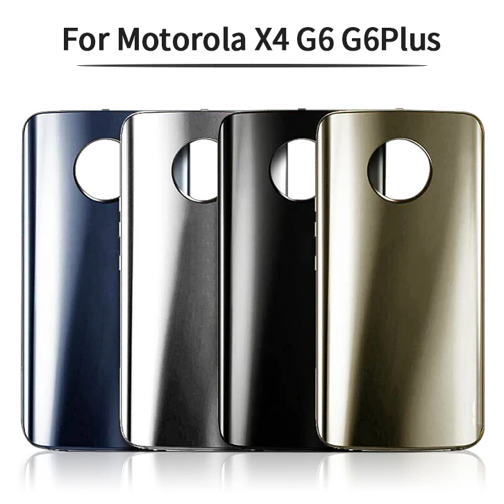 Задняя крышка батарейный отсек для Moto G6 Plus задняя батарейного отсека с боковыми