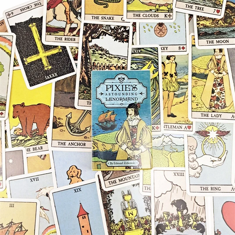 

PixiesAstounding Lenormand Cards Full English Classic Board Games Cards Imaginative Oracle Divination Game Tarot Cards With PDF