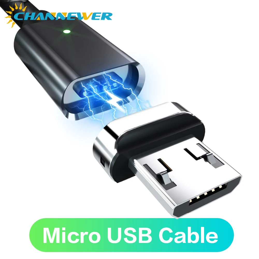 Магнитный кабель STONEGO, быстрая зарядка, магнитный кабель Micro USB и type C, кабель для синхронизации данных, кабели для телефонов, быстрая зарядка, магнитное зарядное устройство, кабель - Цвет: Black Micro Cable