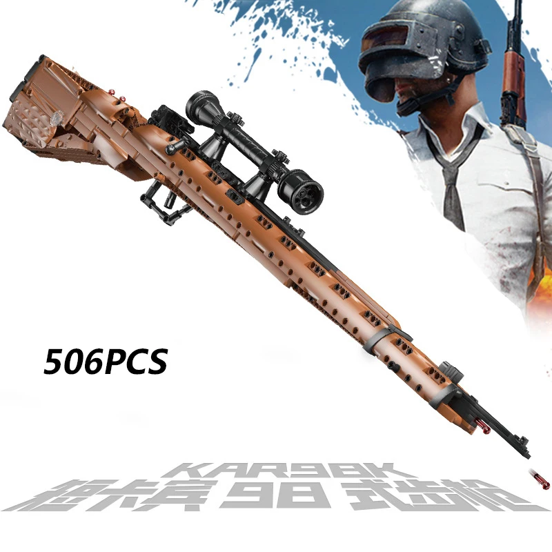 PUBG пистолеты 98K модель военные строительные блоки Ww2 снайперская винтовка оружие наборы SWAT кирпичи мальчик игрушка подарок