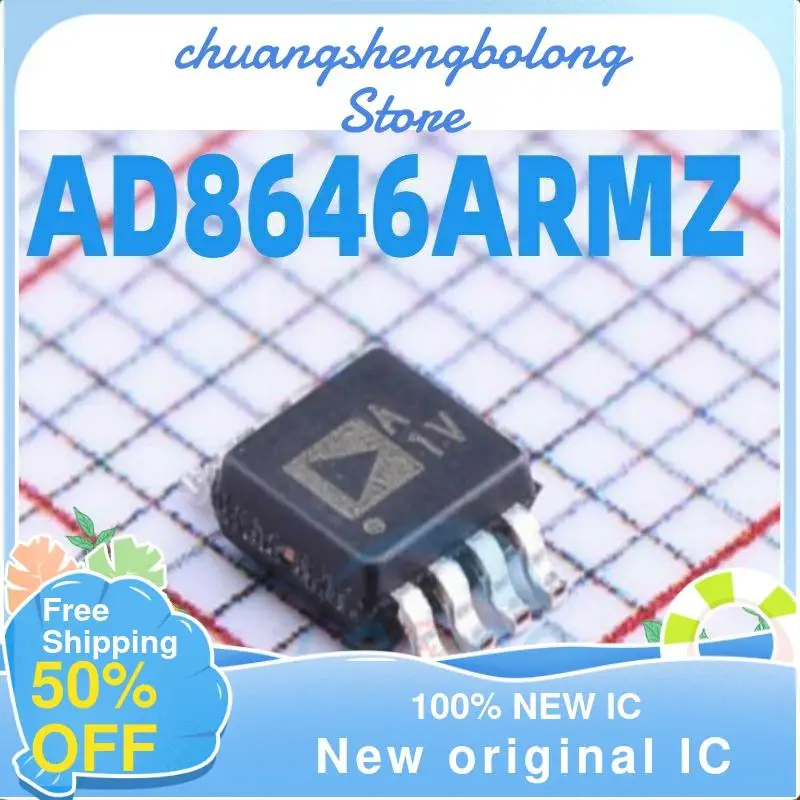 

10-200 шт. AD8646ARMZ AD8646ARM 8646 A1V MSOP8, новая Оригинальная фотография