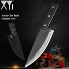 Набор кухонных ножей XYj из нержавеющей стали 4Cr13, уличные кухонные кливеры ручной работы, твердые инструменты для выживания в кемпинге