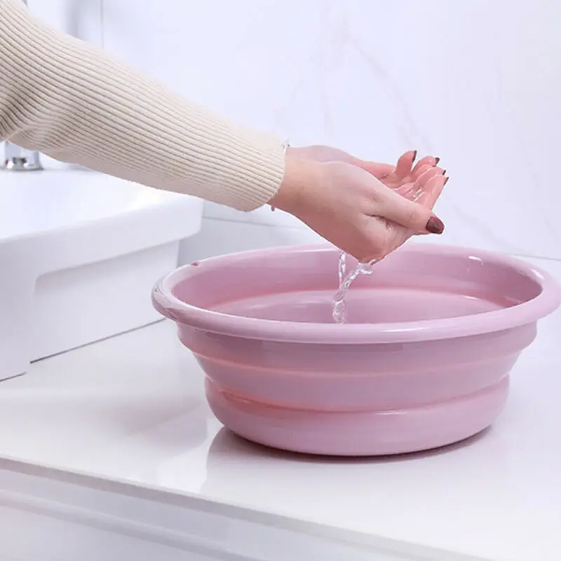 Faroot Potable Collapsible Wash Basin Folding Camping Caravan Space Saver Up Bowl Washtub Kitchen Bathroom Tool Basins | Дом и сад