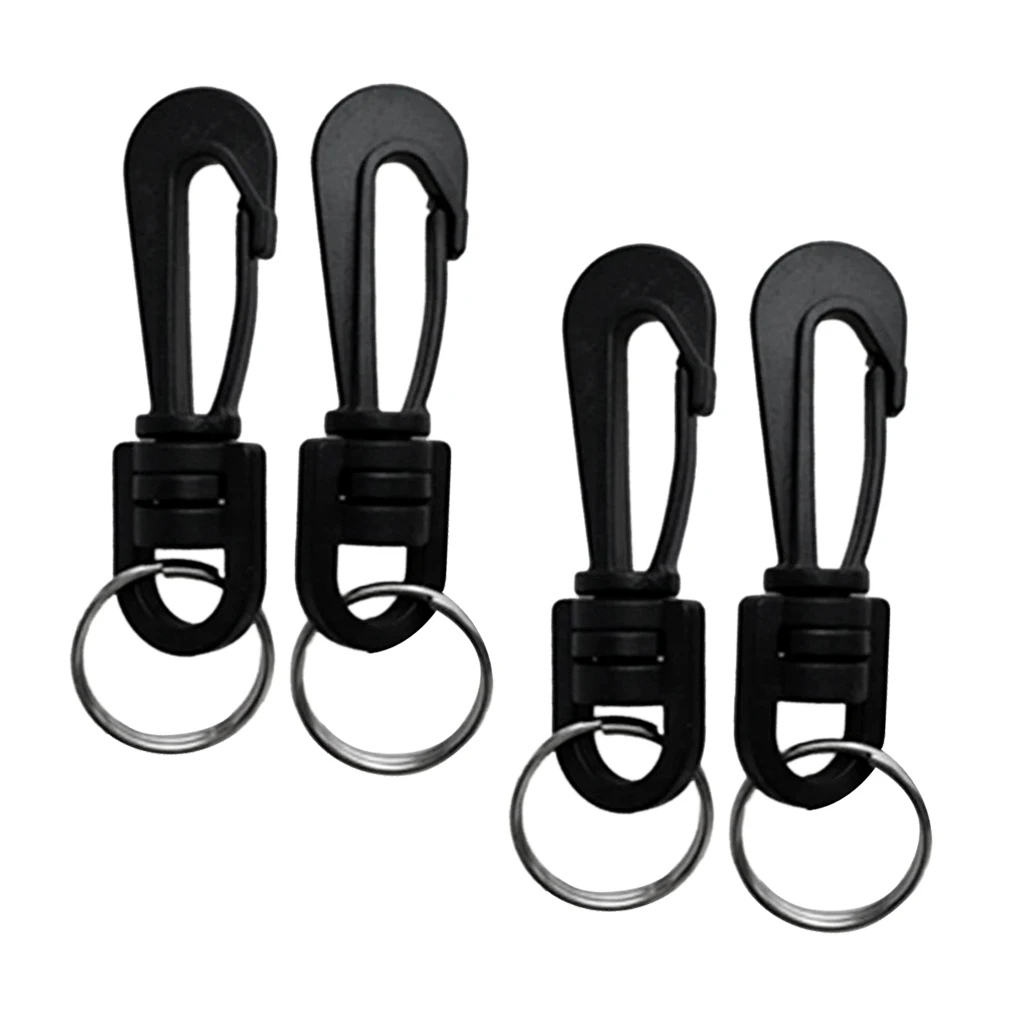 4Pcs Lightweight Swivel Spring Snap Hook Clasp Dive Light Compass Key Ring | Спорт и развлечения