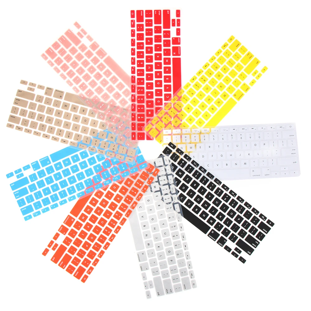 

1Pc Silicone Keyboard Cover Candy Colors Laptop Keyboard Sticker Film Computer Accessories For Apple Macbook Pro Air 13" 15" 17"