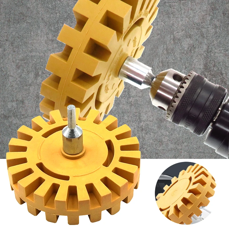 

Car Pneumatic Rubber Eraser Wheel Pad Rubber Disk Decal Eraser Wheel Car Sticker Remover Paint Cleaner Car Polish Auxiliary Tool