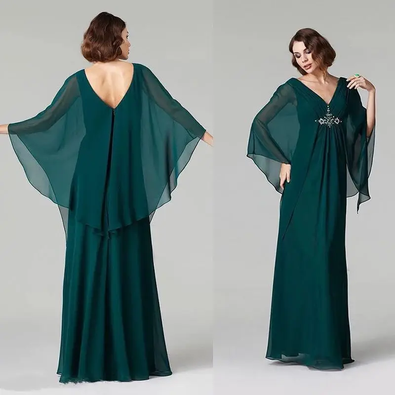 

Арабское темно-зеленое платье для матери невесты длинное вечернее платье для крестной матери Элегантное свадебное платье для гостей vestido de ...