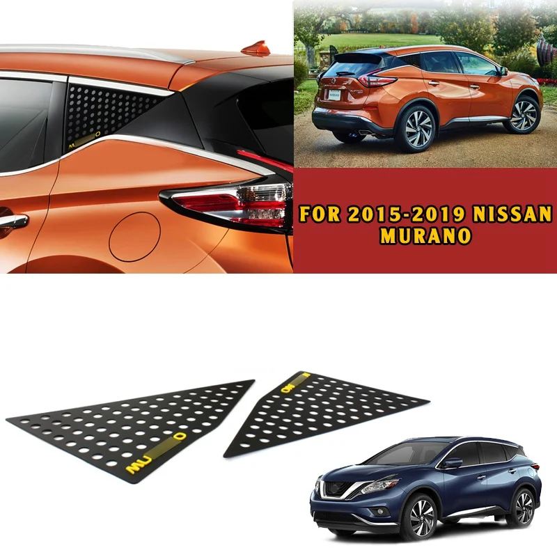 Pcmos черная сторона Vent окно Совок жалюзи подходит для 2015-2019 Nissan Murano Хром Стайлинг