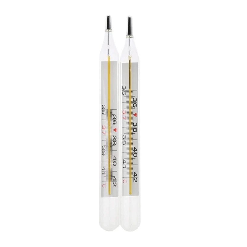 

1/2/5 PCS Mercury Plastic Thermometer Large Screen Clinical Single Scale Temperature Random Color Child Adult Fever Thermometer