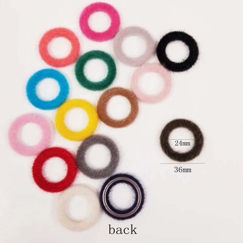 DIY аксессуары зимние теплые норковые плюшевые Круглые Кольца Разноцветные