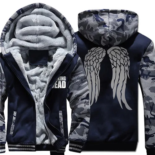 Черный The Walking Dead sweatshirts hoodies Cosplay spring winter thicken hoodie hip hop brand clothing harajuku sweatshirt tracksuits - Цвет: Черный
