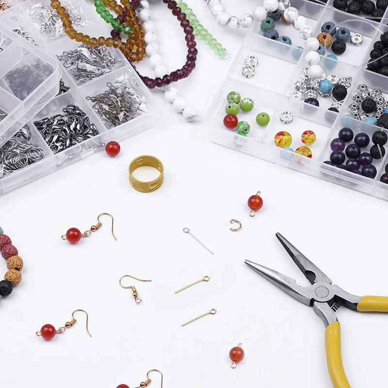 

3200 Pack Jewellery Necklace Repair Kit with Jumpers, Clasps and Earring Hooks for Jewellery Making Supplies, Earring Making Acc