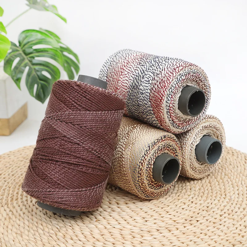 

2pcs 230g/ball New Colorful Ice Hemp Rainbow Ice Hemp DIY Hand Woven Hat Cushion Cotton Wool Ball
