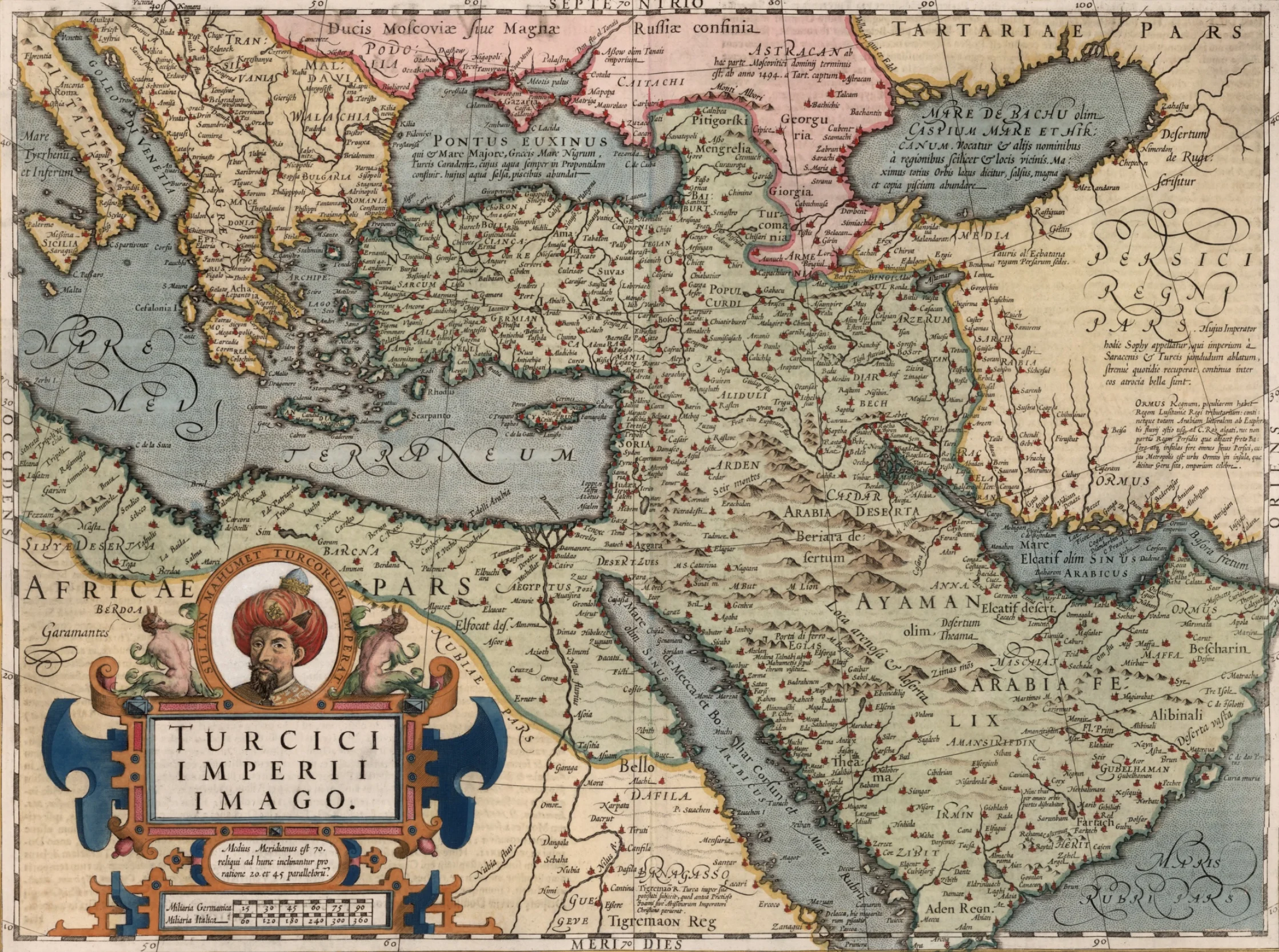 История мамлюка султаната 1517 оттоманская Империя Turcici карта Турции винтажный