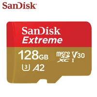 sandisk flash memory card extreme micro sd card a2 v30 u3 flash card 64gb 32gb tf card 128gb memory microsd for free ship