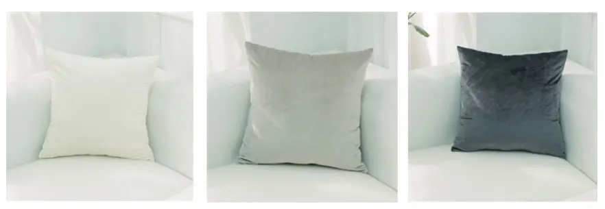 Nordic Style Velvet Pillowcase Simple Solid Throw Cushion Covers Square Pillow Cover for Bedroom Sofa Living Room Decoration