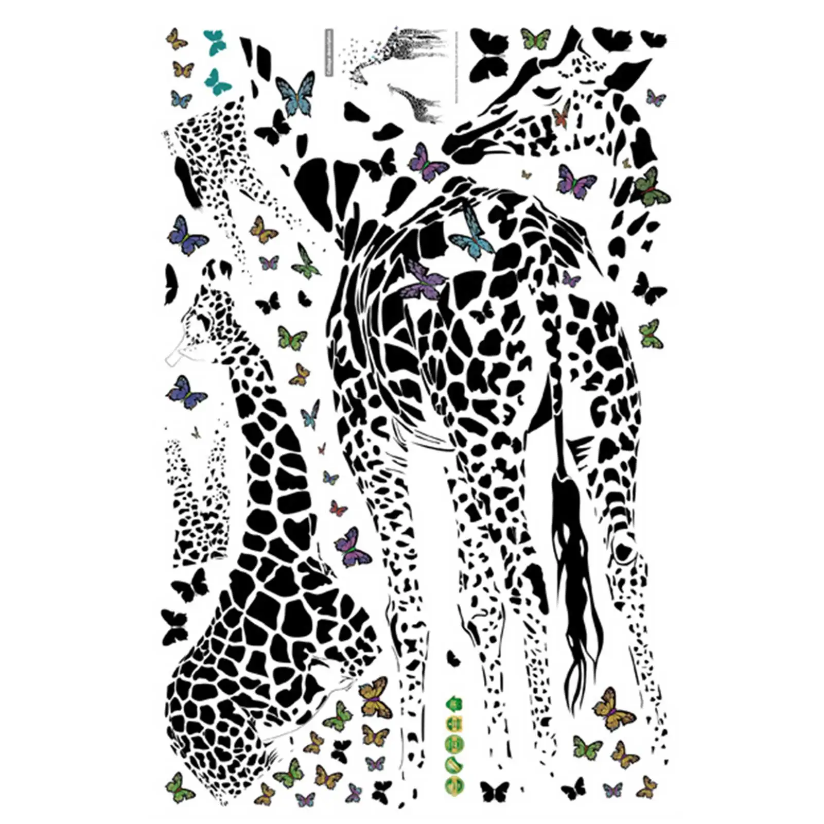 

PVC Cartoon Wall Sticker Giraffe Adhesive For Kids Room Living Room Bedroom Home Decor Stickers Decor
