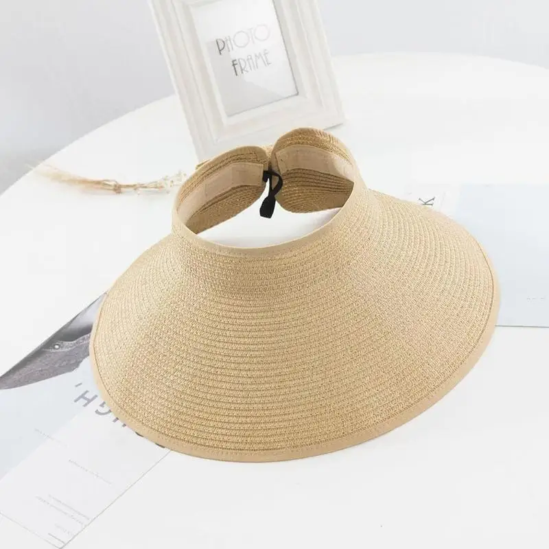 

Empty Top Hat Hat Summer Folding Too Along The Sun Hat Visor Visor Hat Beach Hat Sun Straw Wholesale Trend P0H3