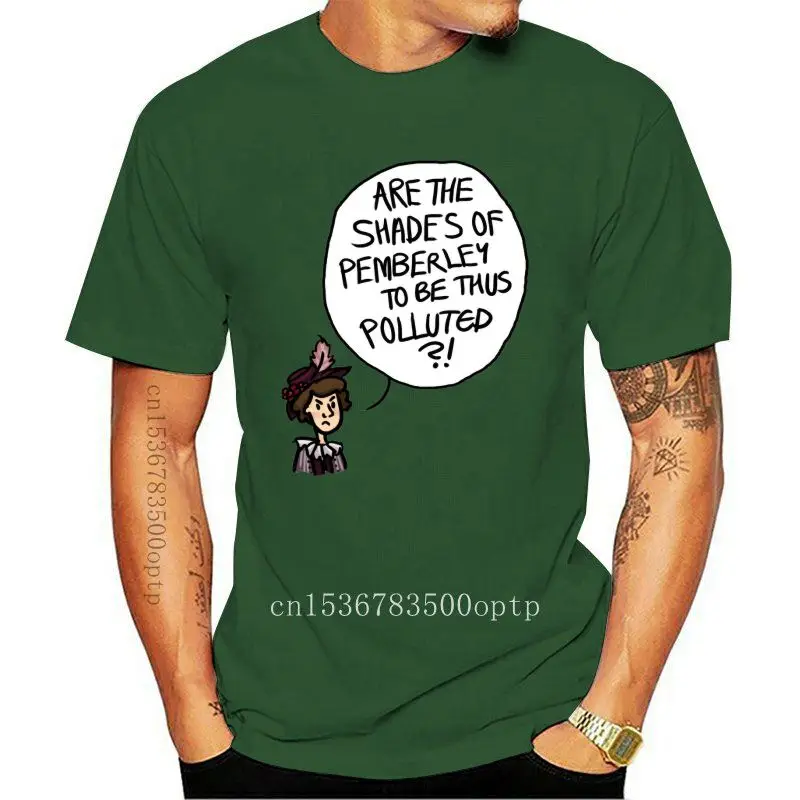 

Jane Austen T Shirt Shades Of Pemberley T-Shirt Streetwear Big Tee Shirt Mens 100 Percent Print Fun Tshirt Cotton