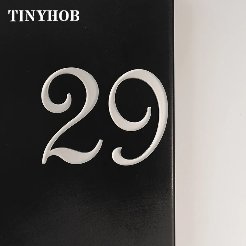 Черные серебристые золотые акриловые адресные цифры сделай сам Настенный декор