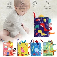 kids animals cloth books 3d rustle sound soft cloth reading early educational baby toys for newborn intelligence toddler gift