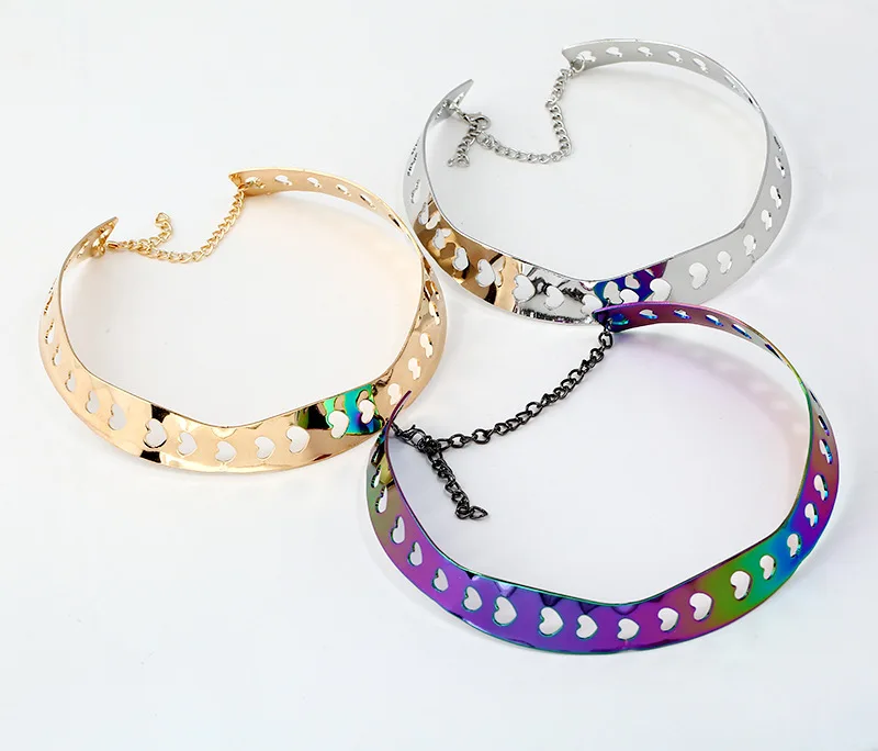 LZHLQ рок уличный металлический полый панк воротник колье ожерелье для женщин 2020