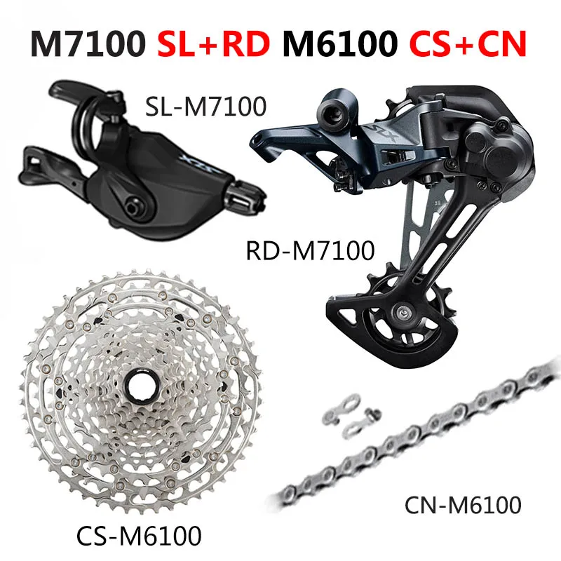 SHIMANO DEORE XT SLX M8100 M7100 M6100 12 скоростной набор для горных велосипедов MTB 1x12