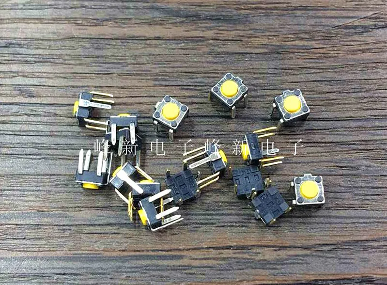 

4,5*4,5*2,8 встроенный 5-контактный переключатель, сенсорный переключатель, микро-механизм, сброс, Желтый кнопочный переключатель, 50 шт.-1 лот