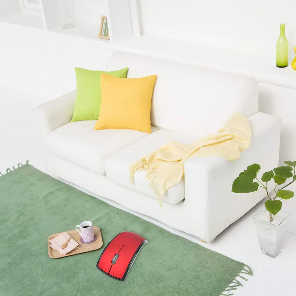 

Portable Wireless Mouse 2.4G Computer Mouse Foldable Folding Optical Mice USB Receiver for Laptop PC Computer Desktop Office