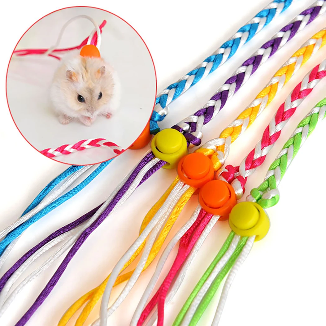 

Small Pet Hamster Harness Leash Traction Rope Pet Supplies Accessories Adjustable Chest Lead Rope for Rats Ferret Mouse Squirrel