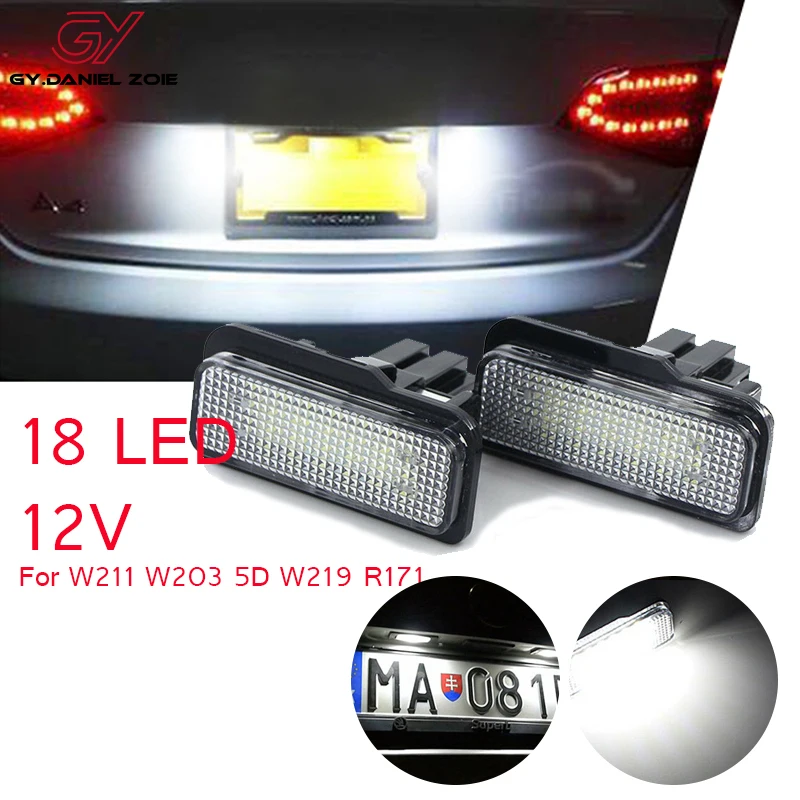 Без ошибок 2 шт. Автомобильный светодиодный номерной знак для Mercedes Benz W211 W203 5D W219 R171
