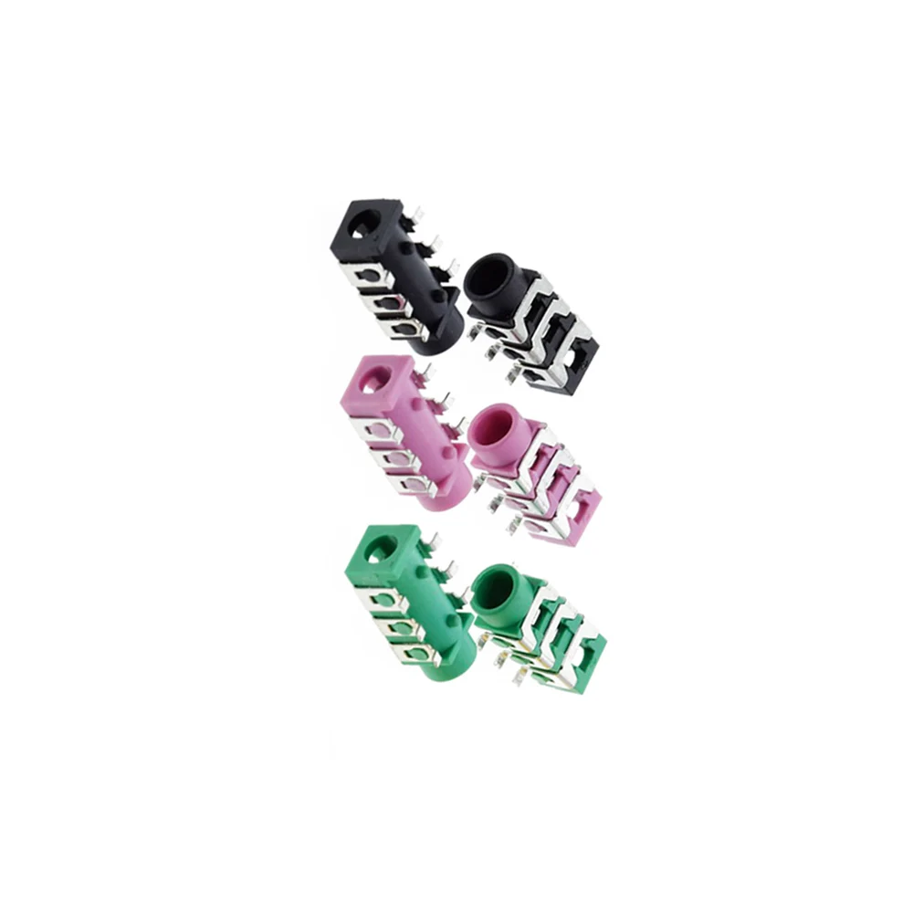 

20PCS/LOT PJ-313D PJ313 SMD 6Pin SMT 3.5mm Female Audio Connector Stereo Black and Green Headphone Jack